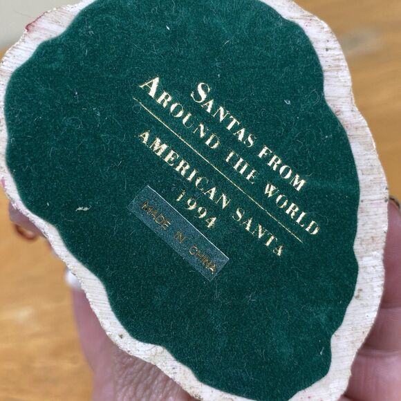 Santa's From Around The World American Santa Figurine 1994 Made in China - Picture 9 of 16